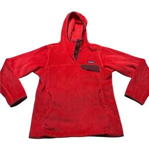 ❤️ Patagonia Women’s Re-Tool Snap-T Fleece Hoodie – Red - Size M ❤️